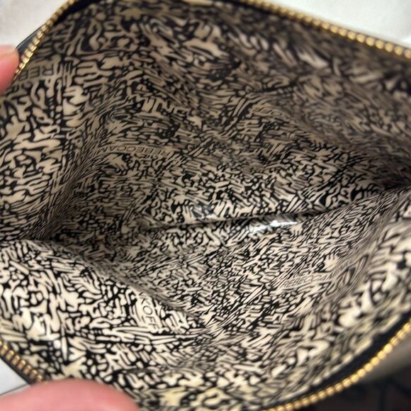 4/$100 Rebecca Minkoff Black Leather Lined Makeup Bag Clutch EUC - Picture 3 of 3